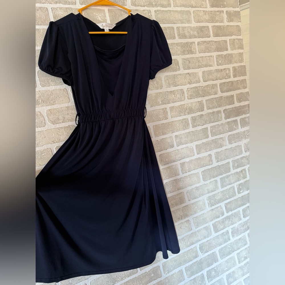 Maternity Chic Navy Short Sleeve Dress